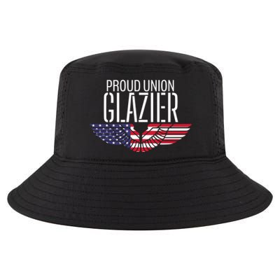 Patriotic Proud American Pro Trade Union Window Glazier Funny Gift Cool Comfort Performance Bucket Hat