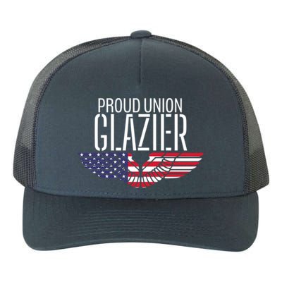 Patriotic Proud American Pro Trade Union Window Glazier Funny Gift Yupoong Adult 5-Panel Trucker Hat