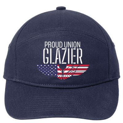 Patriotic Proud American Pro Trade Union Window Glazier Funny Gift 7-Panel Snapback Hat