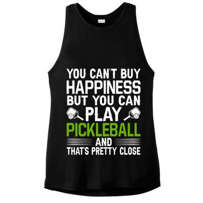 Play Pickleball And That's Pretty Close Pickleball Paddle Ladies PosiCharge Tri-Blend Wicking Tank