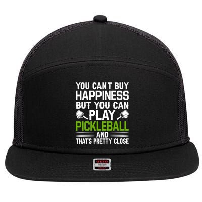 Play Pickleball And That's Pretty Close Pickleball Paddle 7 Panel Mesh Trucker Snapback Hat