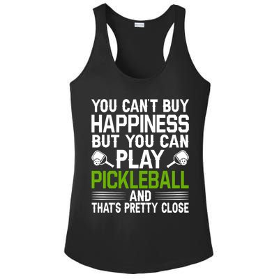 Play Pickleball And That's Pretty Close Pickleball Paddle Ladies PosiCharge Competitor Racerback Tank