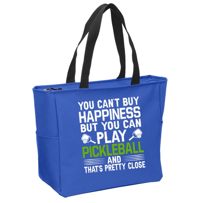 Play Pickleball And That's Pretty Close Pickleball Paddle Zip Tote Bag