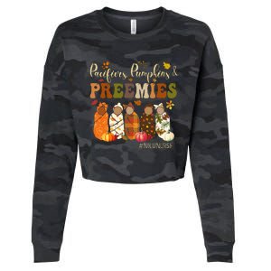 Pacifiers Pumpkins And Preemies Fall Autumn Nicu Nurse Cropped Pullover Crew