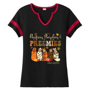 Pacifiers Pumpkins And Preemies Fall Autumn Nicu Nurse Ladies Halftime Notch Neck Tee