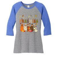 Pacifiers Pumpkins And Preemies Fall Autumn Nicu Nurse Women's Tri-Blend 3/4-Sleeve Raglan Shirt