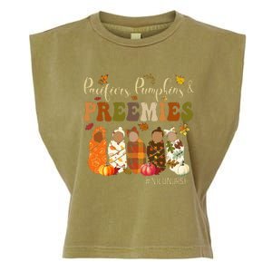 Pacifiers Pumpkins And Preemies Fall Autumn Nicu Nurse Garment-Dyed Women's Muscle Tee