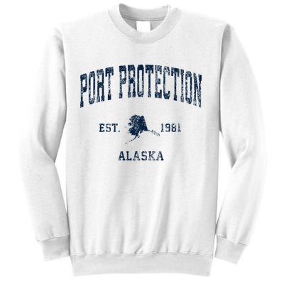 Port Protection Alaska Ak Vintage Athletic Sports Desig Sweatshirt