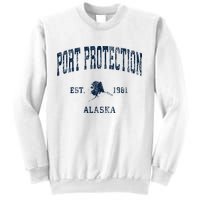 Port Protection Alaska Ak Vintage Athletic Sports Desig Sweatshirt