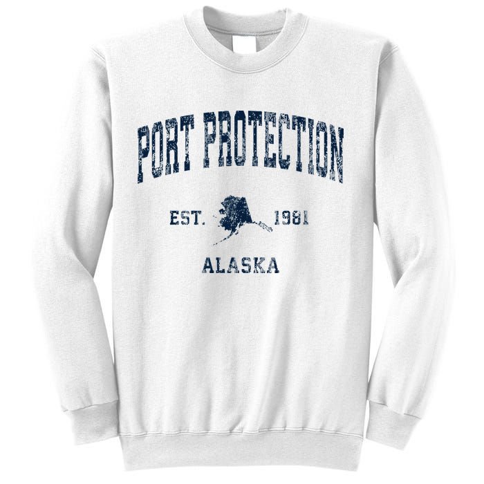 Port Protection Alaska Ak Vintage Athletic Sports Desig Sweatshirt