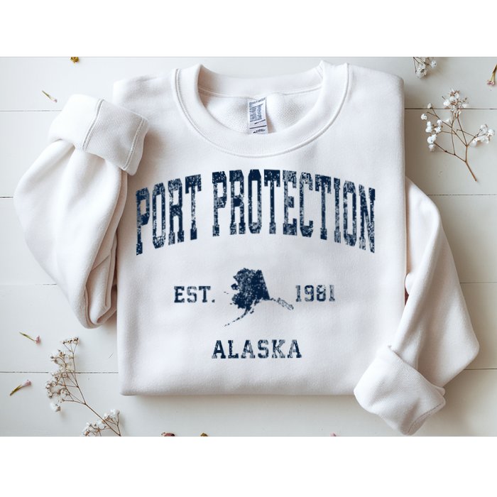 Port Protection Alaska Ak Vintage Athletic Sports Desig Sweatshirt