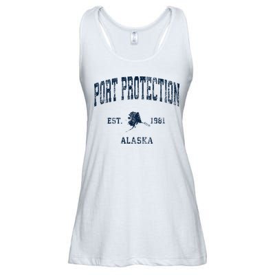 Port Protection Alaska Ak Vintage Athletic Sports Desig Ladies Essential Flowy Tank