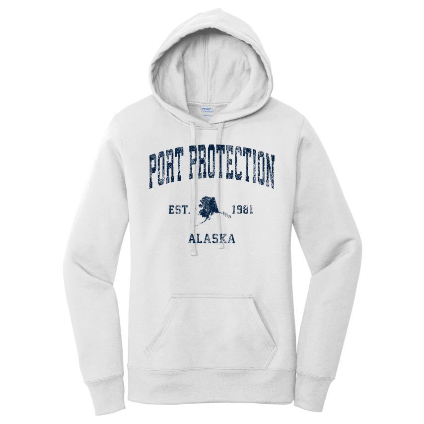 Port Protection Alaska Ak Vintage Athletic Sports Desig Women's Pullover Hoodie