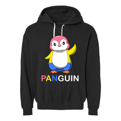 Pansexual Penguin A Colorful Pansexual Panguin Gift Garment-Dyed Fleece Hoodie