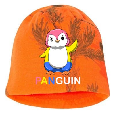 Pansexual Penguin A Colorful Pansexual Panguin Gift Kati - Camo Knit Beanie