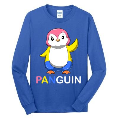 Pansexual Penguin A Colorful Pansexual Panguin Gift Tall Long Sleeve T-Shirt