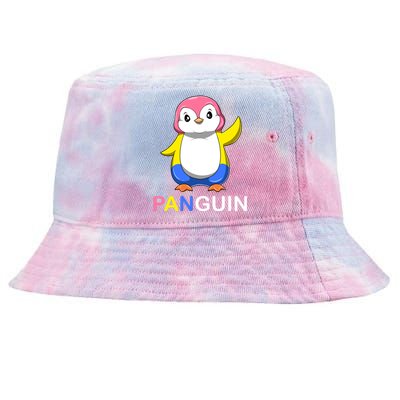 Pansexual Penguin A Colorful Pansexual Panguin Gift Tie-Dyed Bucket Hat