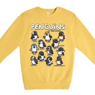 Penguin Penguins Animals Of The World Penguin Lovers Premium Crewneck Sweatshirt