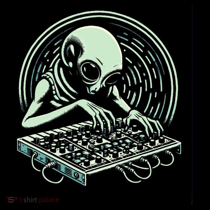Psytrance Psychedelic Alien Synth Design Button