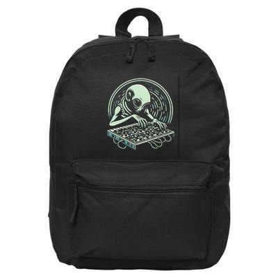 Psytrance Psychedelic Alien Synth Design 16 in Basic Backpack