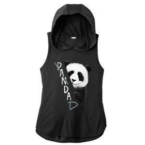 Pandad Panda Bear Bad Dad Joke Fathers Day Gift Ladies PosiCharge Tri-Blend Wicking Draft Hoodie Tank