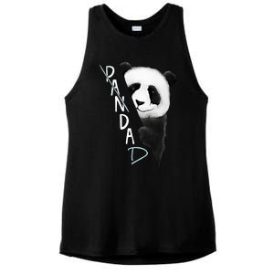 Pandad Panda Bear Bad Dad Joke Fathers Day Gift Ladies PosiCharge Tri-Blend Wicking Tank