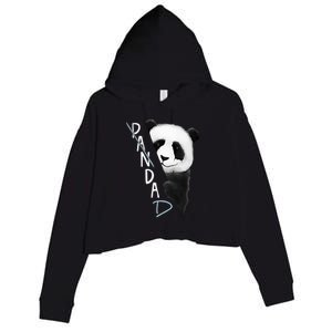 Pandad Panda Bear Bad Dad Joke Fathers Day Gift Crop Fleece Hoodie