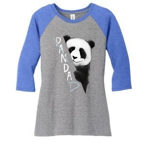 Pandad Panda Bear Bad Dad Joke Fathers Day Gift Women's Tri-Blend 3/4-Sleeve Raglan Shirt