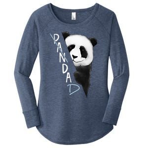 Pandad Panda Bear Bad Dad Joke Fathers Day Gift Women's Perfect Tri Tunic Long Sleeve Shirt