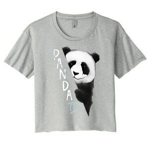 Pandad Panda Bear Bad Dad Joke Fathers Day Gift Women's Crop Top Tee