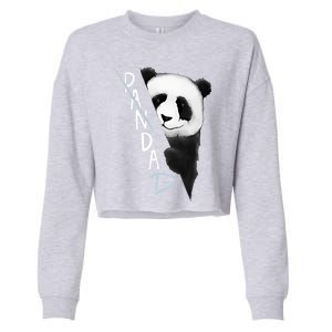 Pandad Panda Bear Bad Dad Joke Fathers Day Gift Cropped Pullover Crew