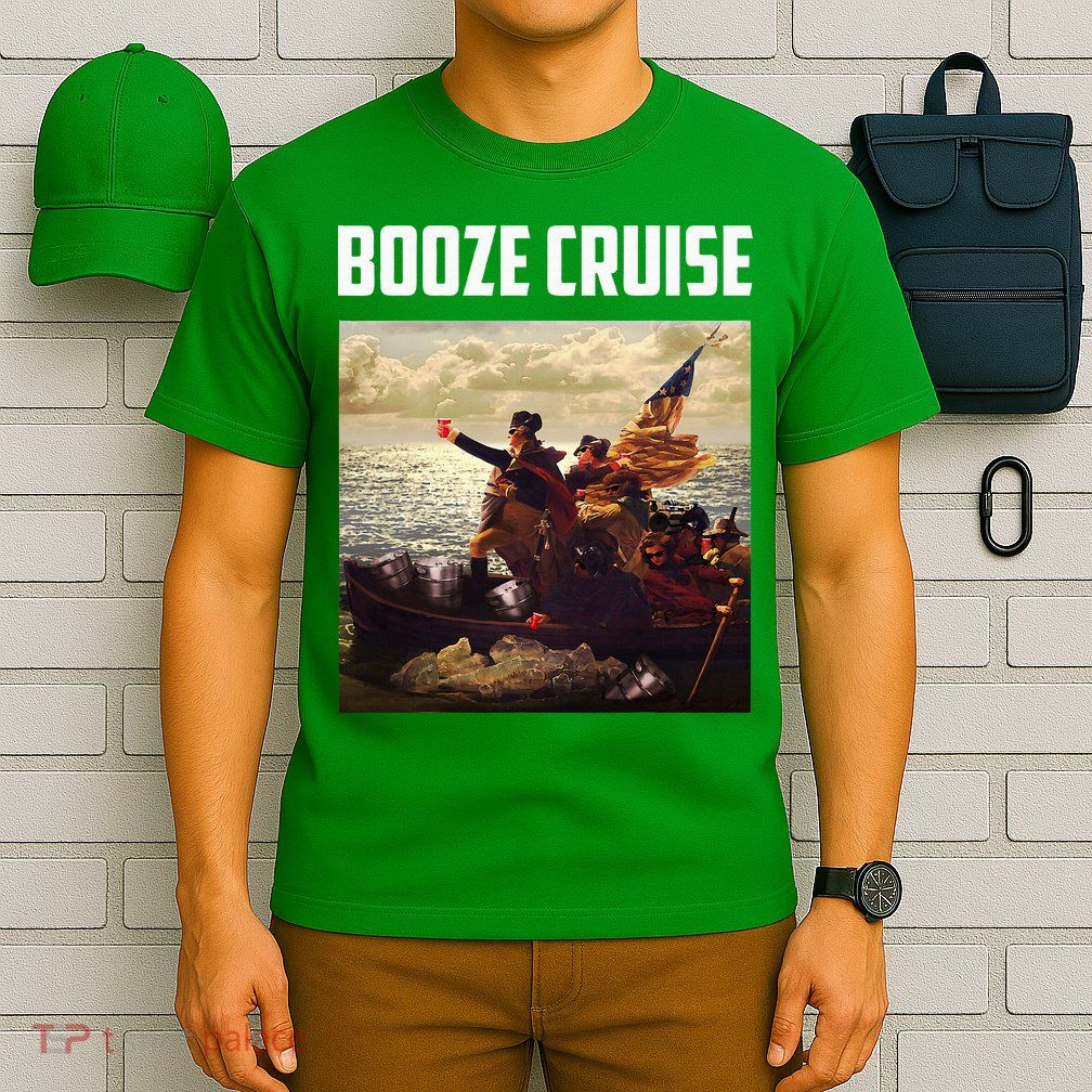 Political Party Booze Cruise Shades & Red Cups T-Shirt