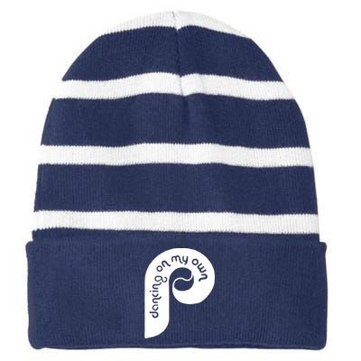 Philly Philadelphia Baseball I Keep Dancing On My Own Striped Beanie with Solid Band