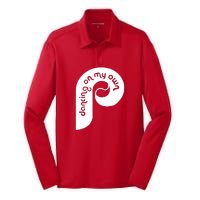 Philly Philadelphia Baseball I Keep Dancing On My Own Silk Touch Performance Long Sleeve Polo