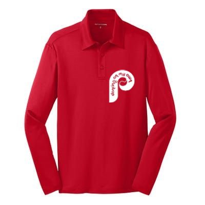 Philly Philadelphia Baseball I Keep Dancing On My Own Silk Touch Performance Long Sleeve Polo