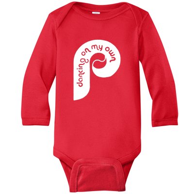 Philly Philadelphia Baseball I Keep Dancing On My Own Baby Long Sleeve Bodysuit