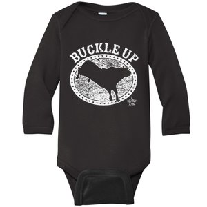 Pbr Professional Bull Riders Buckle Up Baby Long Sleeve Bodysuit