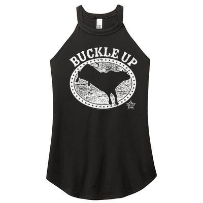 Pbr Professional Bull Riders Buckle Up Women’s Perfect Tri Rocker Tank