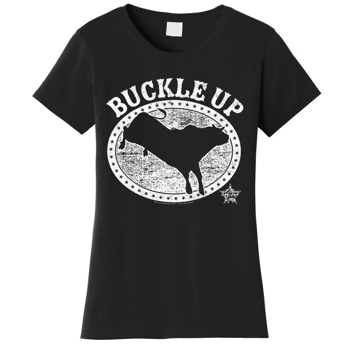 Pbr Professional Bull Riders Buckle Up Women's T-Shirt