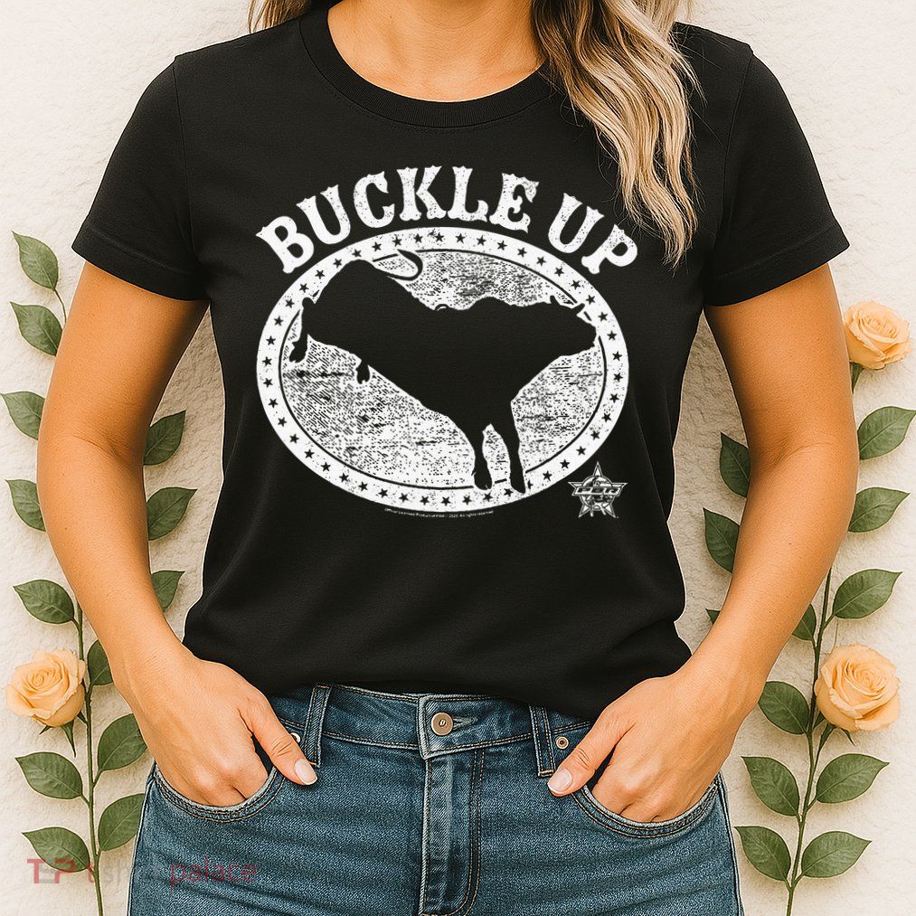 Pbr Professional Bull Riders Buckle Up Womens T-Shirt