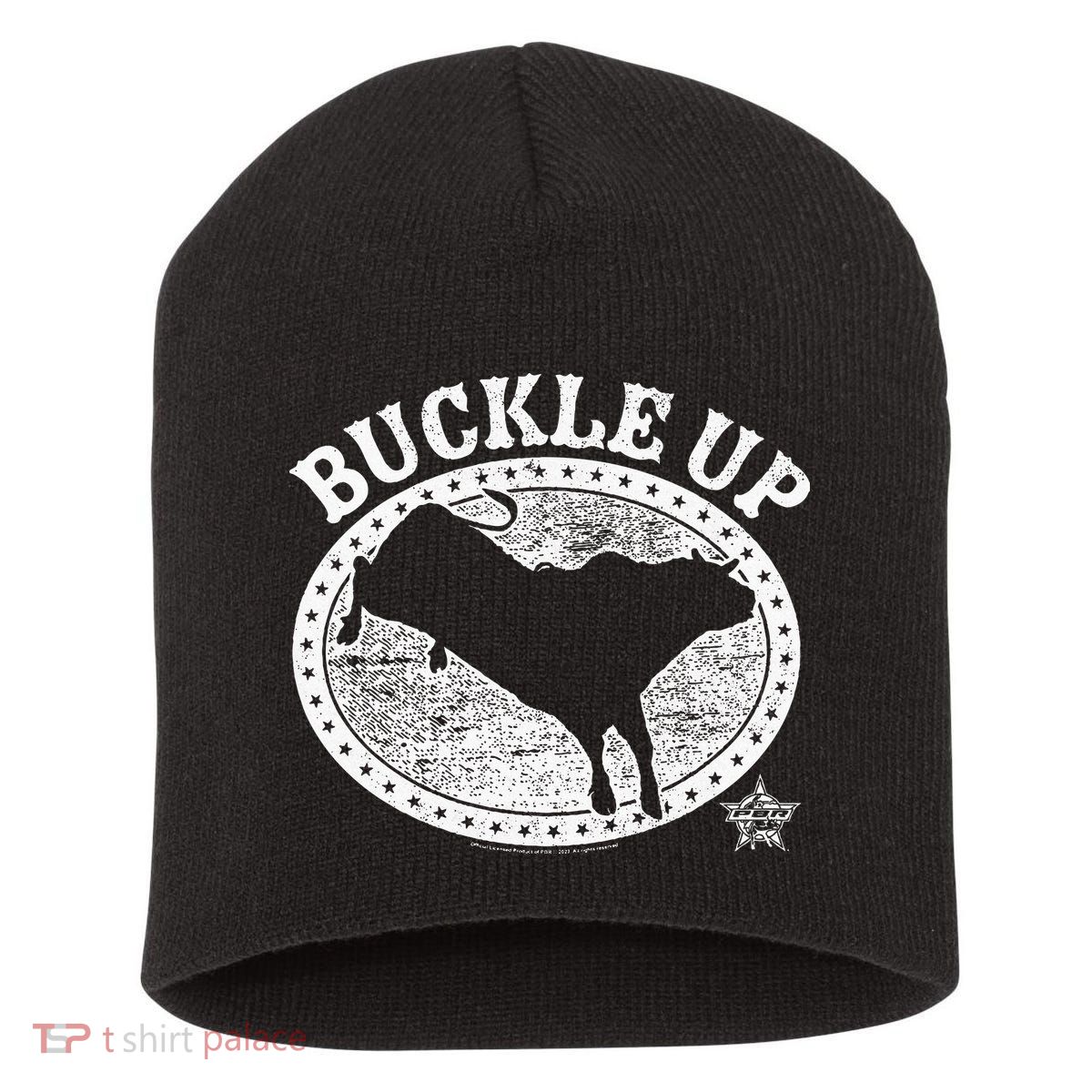 Pbr Professional Bull Riders Buckle Up Short Acrylic Beanie