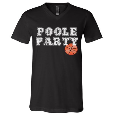 Poole Party Basketball V-Neck T-Shirt