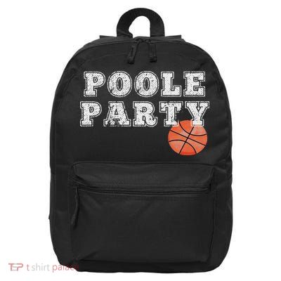 Poole Party Basketball 16 in Basic Backpack
