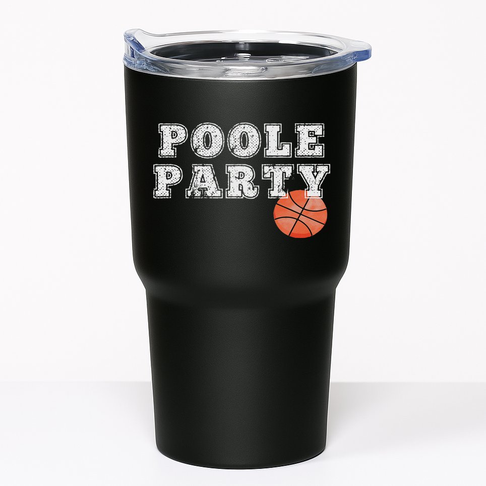 Poole Party Basketball Tumbler