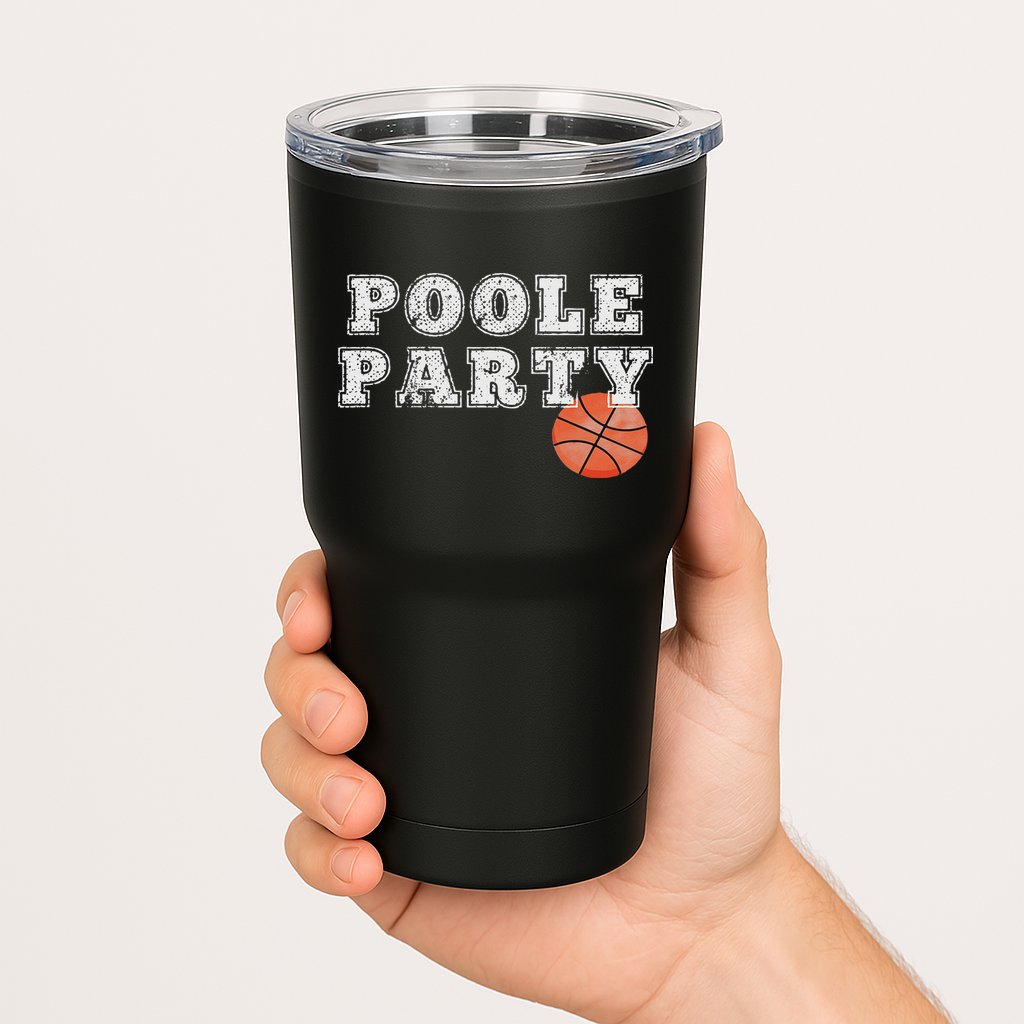 Poole Party Basketball Tumbler