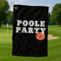 Poole Party Basketball Golf Towel