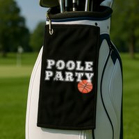 Poole Party Basketball Golf Towel