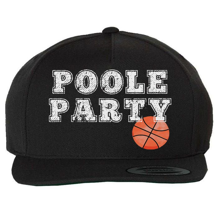 Poole Party Basketball Wool Snapback Cap