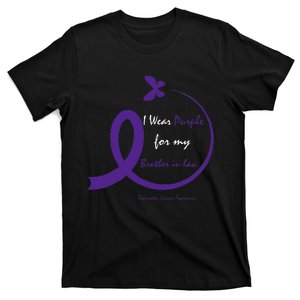 Products Purple Brother In Law Pancreatic Cancer Awareness  T-Shirt