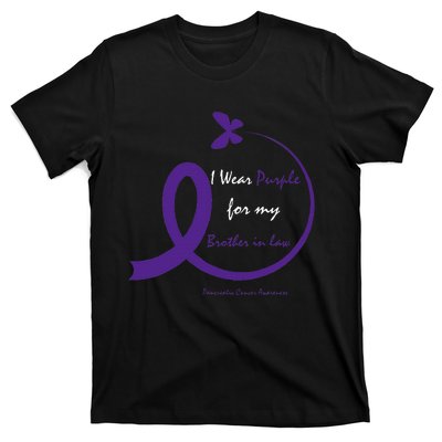 Products Purple Brother In Law Pancreatic Cancer Awareness  T-Shirt